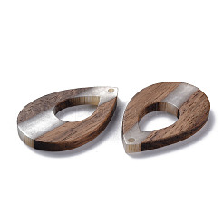 Colgantes de resina opaca y madera de nogal&nbsp;RESI-T035-34