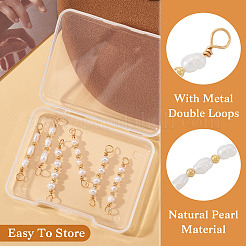 6 stücke 3 arten natürliche zucht süßwasser perle perlen stecker charms&nbsp;PALLOY-TA00269