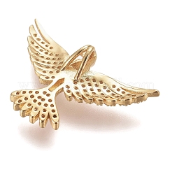 Pendentifs en laiton zircon cubique transparent&nbsp;ZIRC-L075-66A-G