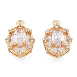 Ciondoli in ottone zirconi chiari micro pavé&nbsp;KK-N216-562LG