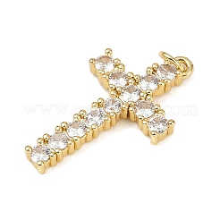 Ottone micro spianare pendenti zirconi&nbsp;KK-S526-06G-A