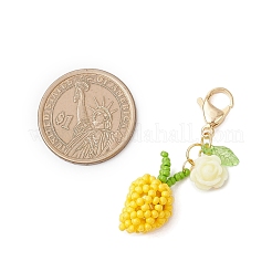 Adornos colgantes de mango con cuentas de vidrio hechas a mano&nbsp;HJEW-MZ00348