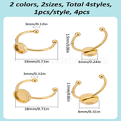 4 stücke 4 stile 201 edelstahl manschettenknöpfe ring einstellungen&nbsp;FIND-LP0001-08