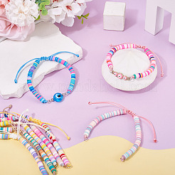 10 Stück handgefertigte Armbänder aus Polymerclay-Perlen&nbsp;AJEW-TAC00083