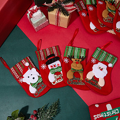 12 stücke 4 arten tuch weihnachten strumpf geschenk tasche anhänger dekoration&nbsp;FIND-SP0020-60D