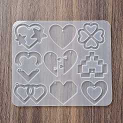 Orecchini pendenti a cuore stampo in silicone fai da te&nbsp;DIY-Q033-06B