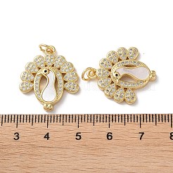 Pendentifs en laiton zircon cubique transparent&nbsp;KK-B083-33C-G