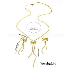 Sets aus Anhänger-Halsketten und Ohrsteckern aus Edelstahl 304 für Damen&nbsp;FS-WG7ECA2-01