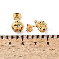 Ohrstecker aus 304 Edelstahl mit Strassen&nbsp;EJEW-G423-19G