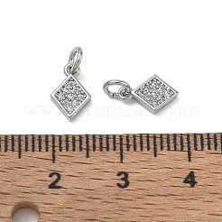 Latón micro pavimenta claro cubic zirconia encantos&nbsp;CU-CBA746B-04P