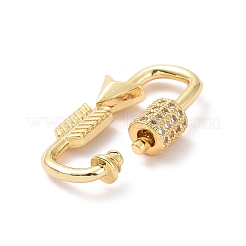 Fermagli portachiavi in ottone con micro pavé di zirconi chiari&nbsp;ZIRC-TAC0005-02B-G