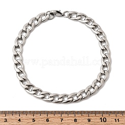 201 bracciali a catena a maglie piatte in acciaio inossidabile per uomo&nbsp;STAS-T077-22B-01P