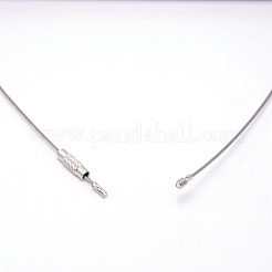 Cordon de fabrication de collier en fil d'acier&nbsp;FIND-WH0082-61