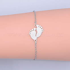 Braccialetti a maglie in acciaio inossidabile 201 resistenti all'ossidazione&nbsp;BJEW-T011-JN505-1