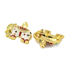Pendentifs en laiton zircon cubique transparent&nbsp;KK-R159-22G