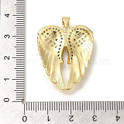 Latón chapado en cremallera con colgantes de circonita cúbica&nbsp;KK-Z086-14G-01