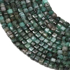 Brins de perles d'émeraude naturelles&nbsp;G-B175-C04-3x3mm