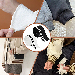 4 Stück 2 Farben 95 % elastische Fasern und 5 % Elastan Streifenmuster Polyester-Rippstoff für Manschetten&nbsp;OCOR-BC0006-50