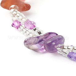 Glas runde Saatperlen mehrsträngiges Armband für Teenager-Mädchen&nbsp;X1-BJEW-TA00018