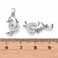 Colgante micropavé cubic zirconia de latón&nbsp;KK-N257-11P