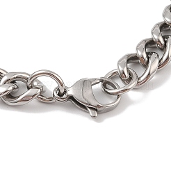 Anlaufgeschützte kubanische Gliederkettenarmbänder aus Edelstahl 304 für Herren&nbsp;BJEW-B096-35A-P
