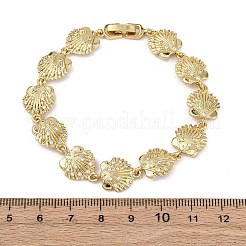 Messing-Gliederarmbänder mit Mikropflaster und klaren Zirkonia für Damen&nbsp;BJEW-H209-09A-G