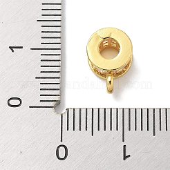 Gestellplattierte Messing-Mikropavé-Rohrbügel mit klaren kubischen Zirkonoxiden&nbsp;KK-L224-025G