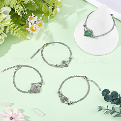 6 Stück 201 Edelstahl Makramee Beutel geflochten Edelsteinhalter Armbandherstellung&nbsp;BJEW-SC0001-72