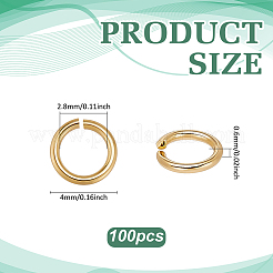 100 pz di anelli di congiunzione aperti in ottone placcato&nbsp;KK-PH0013-59C