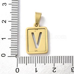 Pendentifs alphabet en acier inoxydable 304&nbsp;STAS-S152-01G-V