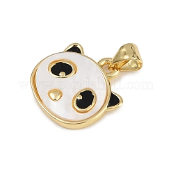 Pendentifs d'émail en laiton &nbsp;KK-D376-02G