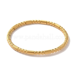 Brazaletes de acero inoxidable 304 con revestimiento iónico texturizado (IP) para mujer&nbsp;BJEW-K252-02G