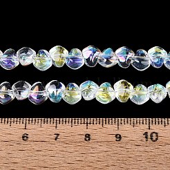 Chapelets de perles en verre transparent électrolytique&nbsp;EGLA-Q133-01A-14