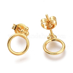 Pendientes de botón de acero inoxidable 304&nbsp;X-EJEW-H100-02G
