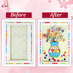 Kit fai da te per cornice per foto con bouquet di fiori e bottoni&nbsp;DIY-WH20001-72A