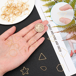 Kit fai da te per realizzare orecchini pendenti geometrici in ottone&nbsp;DIY-SC0012-78