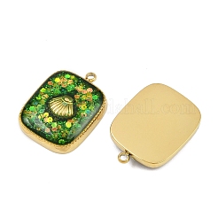 304 Edelstahl-Emaille-Anhänger&nbsp;STAS-P415-04G-01