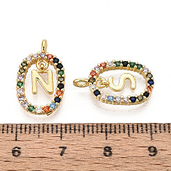 Ciondoli in ottone con micro pavé di zirconi da 26 pezzo&nbsp;KK-R218-02G-02