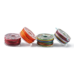 25 rollo de hilo de poliéster encerado teñido con segmento redondo de 25 colores&nbsp;YC-YW0001-02B
