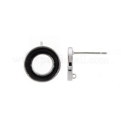 Messing mit Emaille-Ohrsteckern&nbsp;KK-S356-674P-NF