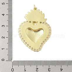 Pendentifs en laiton émaillé de placage de crémaillère&nbsp;KK-Z074-07G