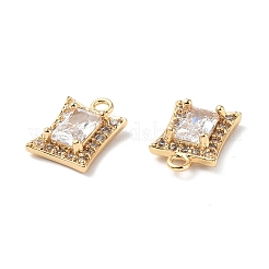 Ciondoli in ottone zirconi chiari micro pavé&nbsp;KK-E068-VF224