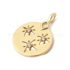 Messing micro pave klare zirkonia anhänger&nbsp;KK-H267-095G