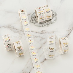 6 Rolle 6 Stil 1 Zoll Dankeschön selbstklebende Kraftpapier-Aufkleber&nbsp;DIY-LS0003-38