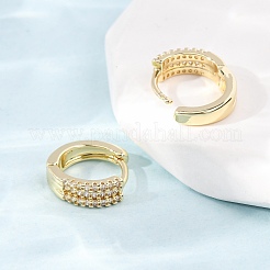 Pendientes de aro de circonio cúbico de micro pave de latón&nbsp;KK-CBA90BB-07G