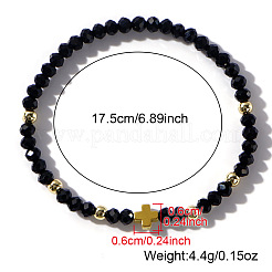 Stretch-Armbänder aus Glas- und Messingperlen für Damen&nbsp;NO6494-1
