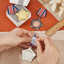 3 médaille étoile en alliage bicolore&nbsp;JEWB-DC0006-47