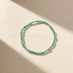 7 pièces 7 bracelets extensibles en perles de verre de couleur pour femmes&nbsp;BJEW-JB09191