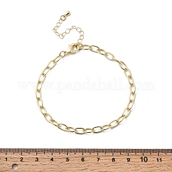 Messing-Gliederarmband mit Kabelkette für Damen&nbsp;BJEW-A065-01G
