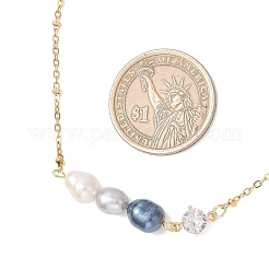 Collier pour femme composé d'un pendentif en perles de culture d'eau douce naturelles teintées&nbsp;NJEW-JN05937-01